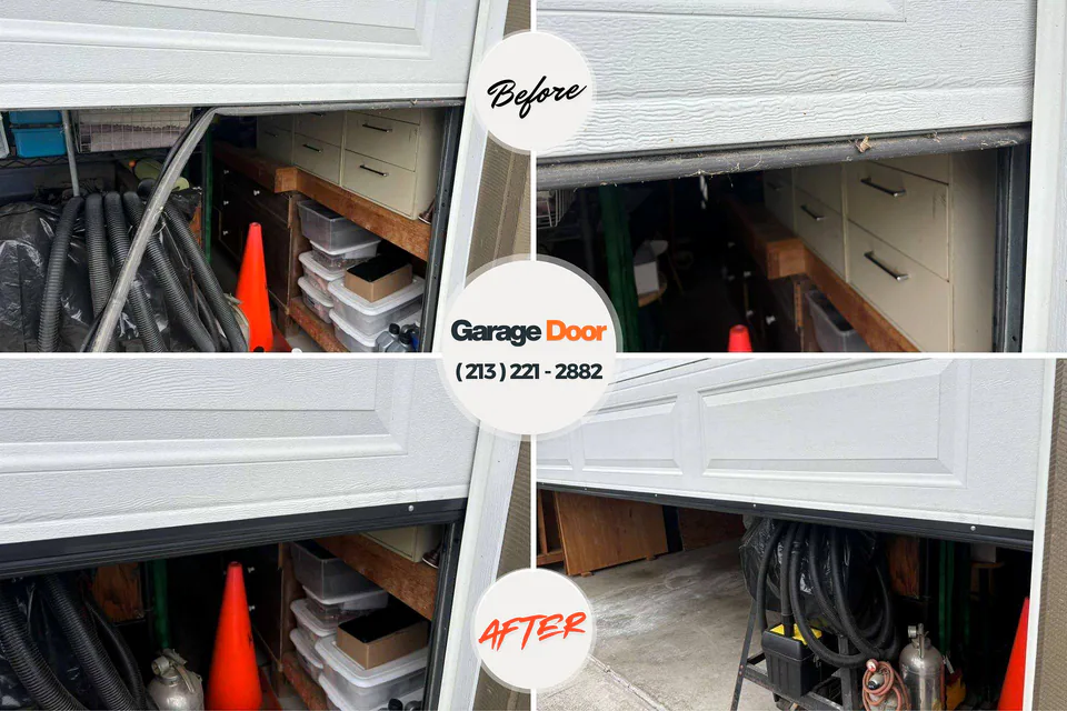Before and after: garage door repair Kings Bay Base, GA